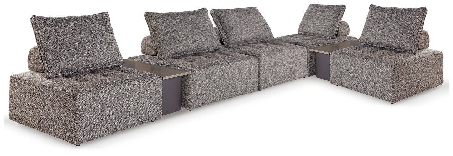 The Furniture Outlets - Ashley Furniture - Bree Zee Outdoor - 7-Piece Outdoor Modular Seating / Brown - P160P13