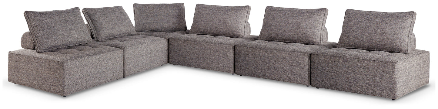 The Furniture Outlets - Ashley Furniture - Bree Zee Outdoor - 6-Piece Outdoor Modular Seating / Brown - P160P11