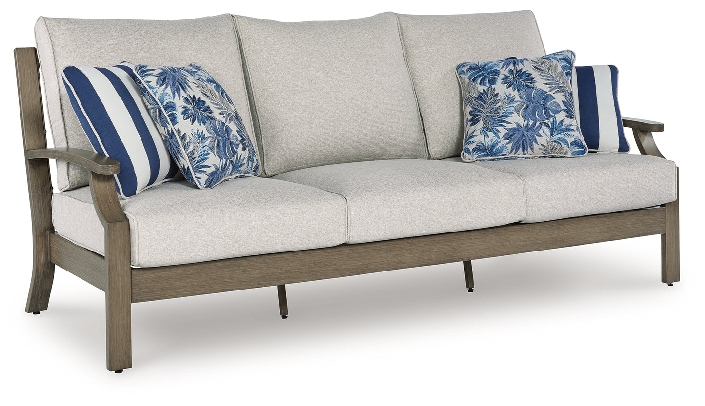 The Furniture Outlets - Ashley Furniture - Rainier Ranch Outdoor - Round Fire Pit Table / Beige - P701-776