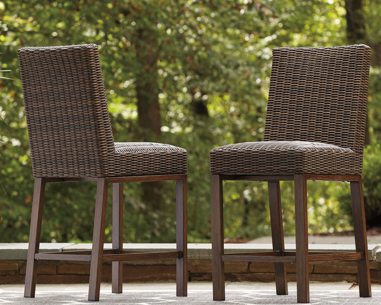The Furniture Outlets - Ashley Furniture - Paradise Trail Outdoor - Barstool (Set of 2) / Medium Brown - P750-130