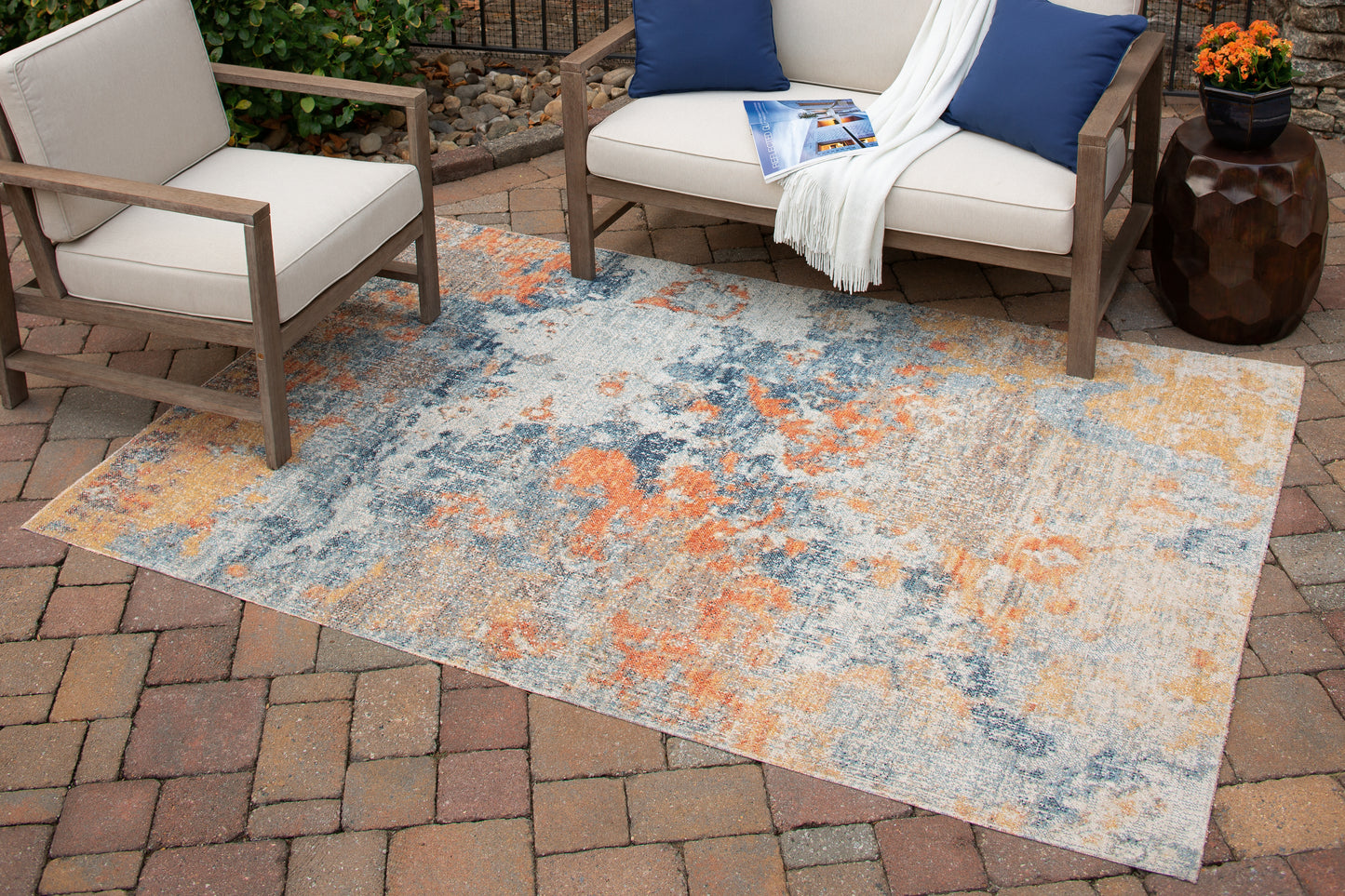 The Furniture Outlets - Ashley Furniture - Wraylen Rug - 5'3" x 7' Rug / Multi - R405052