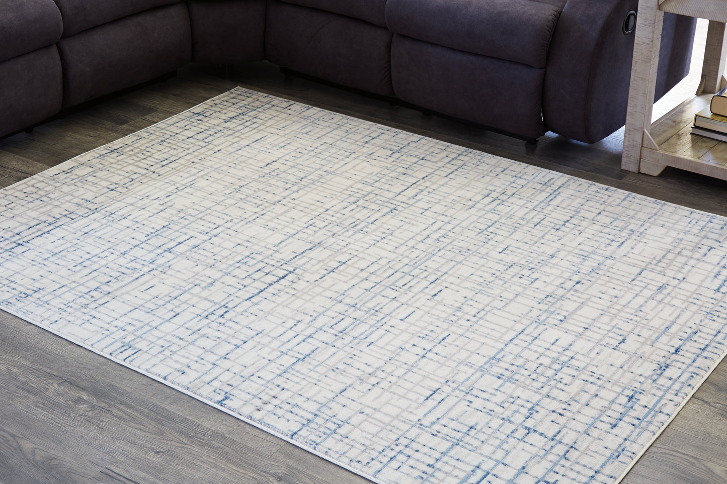 The Furniture Outlets - Ashley Furniture - Beckfille Rug - 5' x 7' Rug / Blue/Gray/Cream - R405962