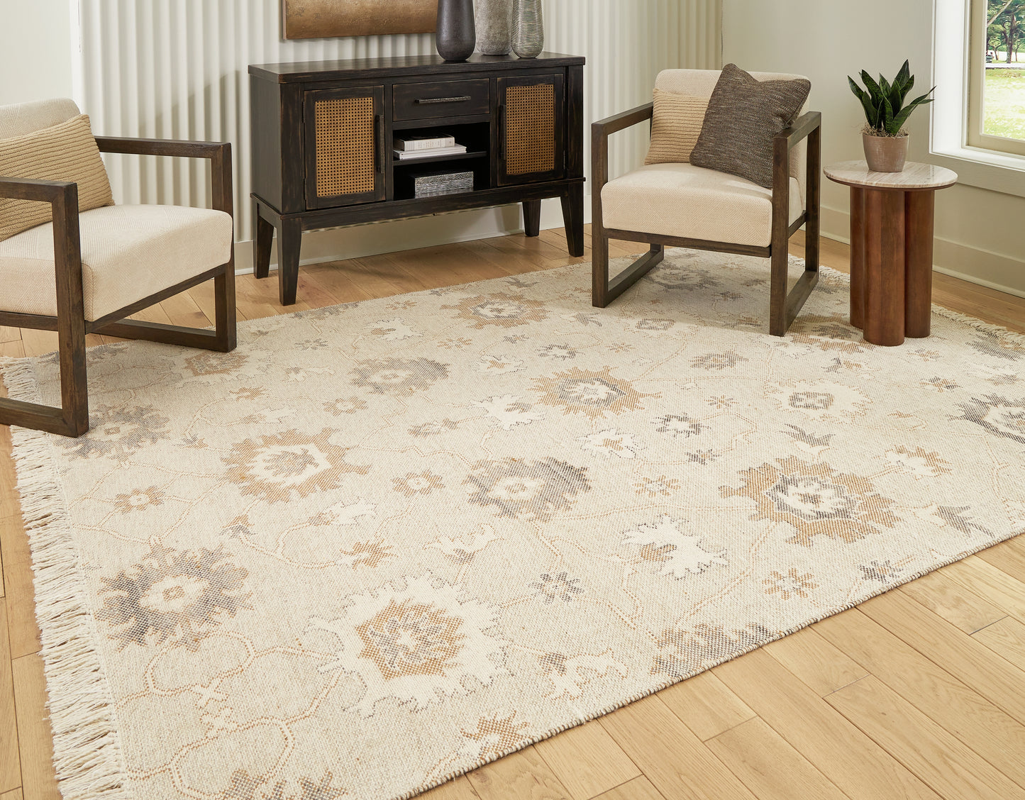 The Furniture Outlets - Ashley Furniture - Calkin Rug - 8' x 10' Rug / Linen/Gray/Caramel - R406391