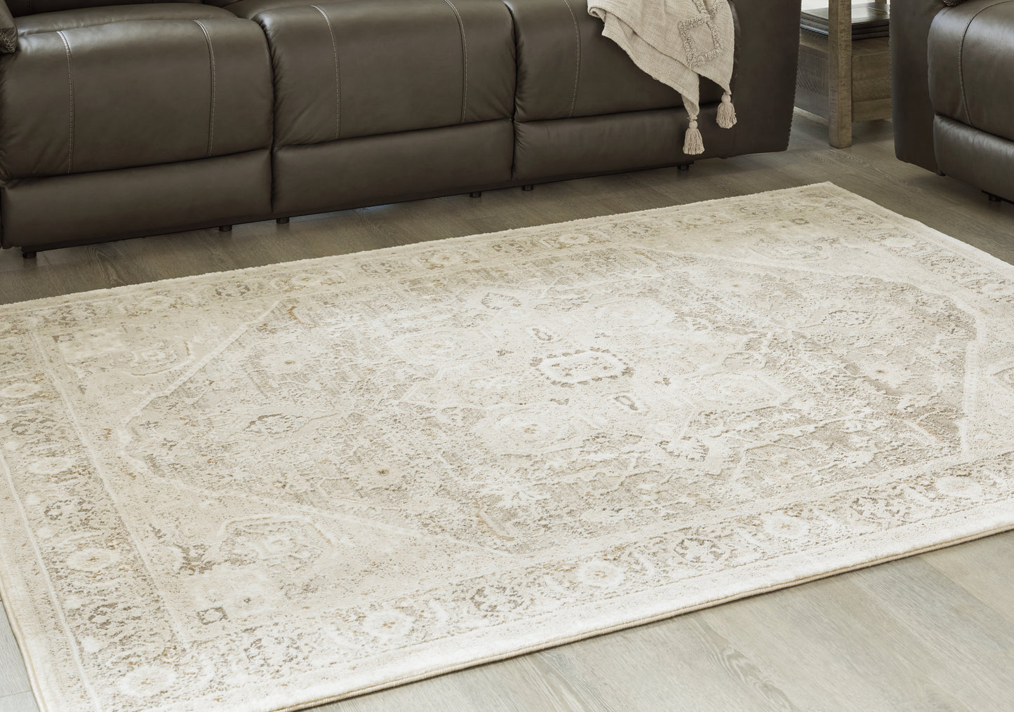 The Furniture Outlets - Ashley Furniture - Gatwell Rug - 5' x 7' Rug / Ivory/Gray/Tan - R406512