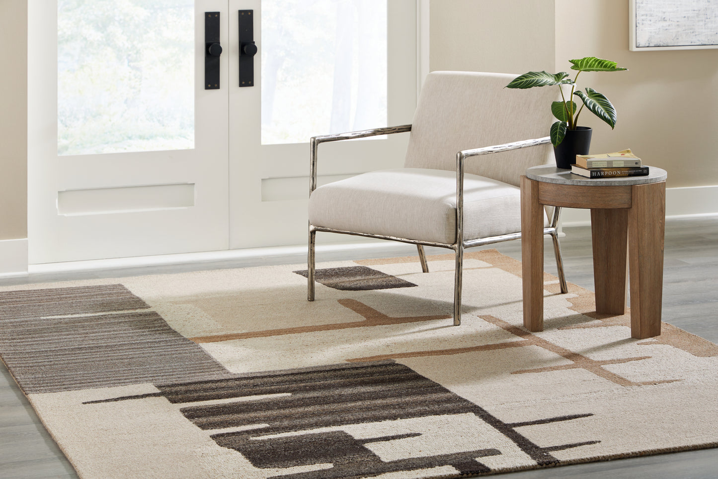 The Furniture Outlets - Ashley Furniture - Kencher Rug - 8' x 10' Rug / Beige/Brown - R406821