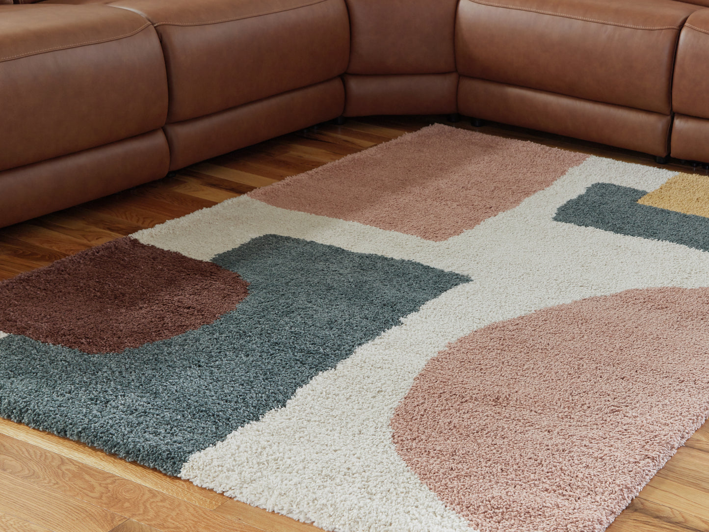 The Furniture Outlets - Ashley Furniture - Flynnwick Rug - 8' x 10' Rug / Cream/Pink/Gray - R407181