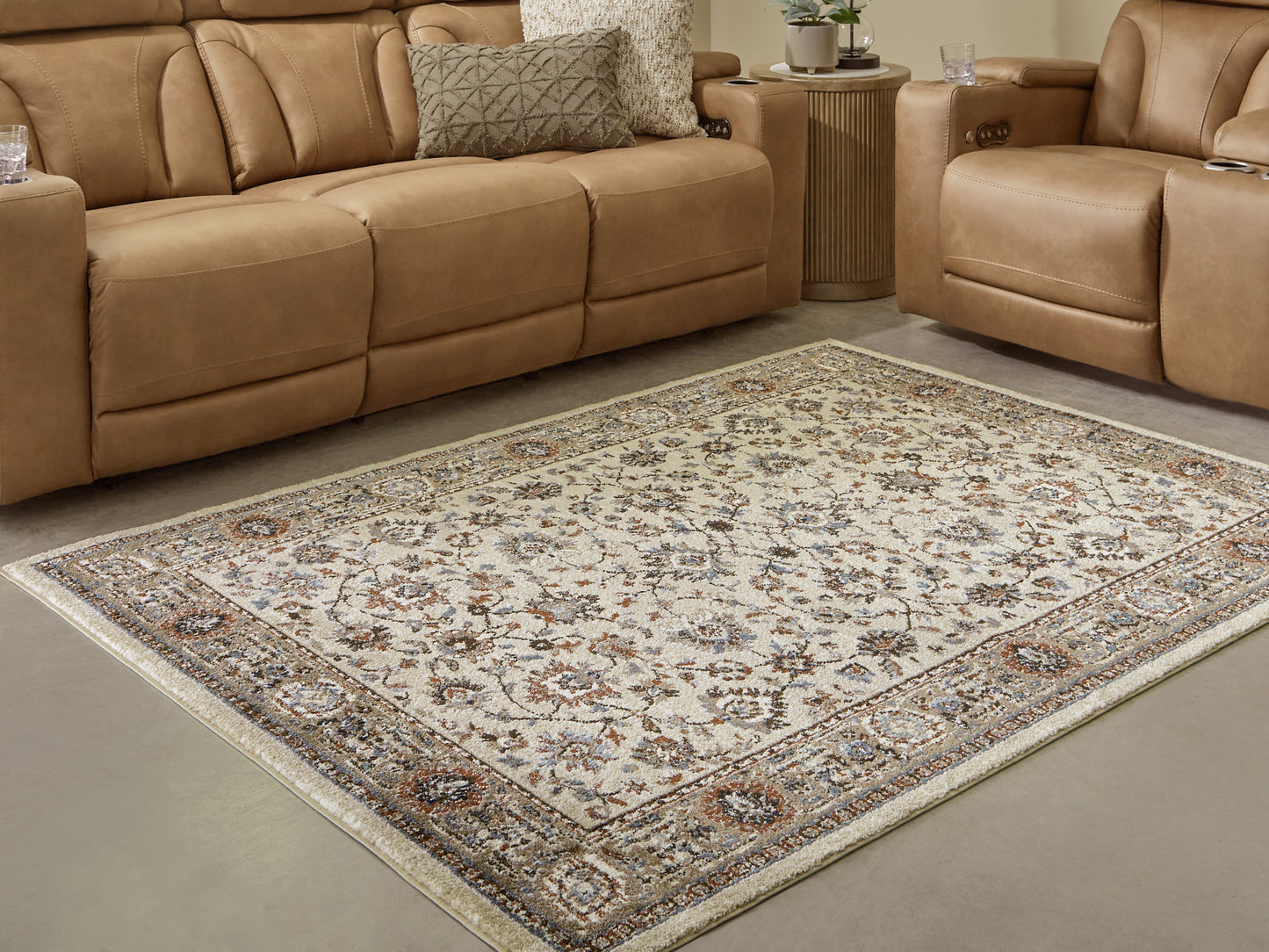 The Furniture Outlets - Ashley Furniture - Beritham Rug - Medium Rug / Blue/Brown/Beige - R407262