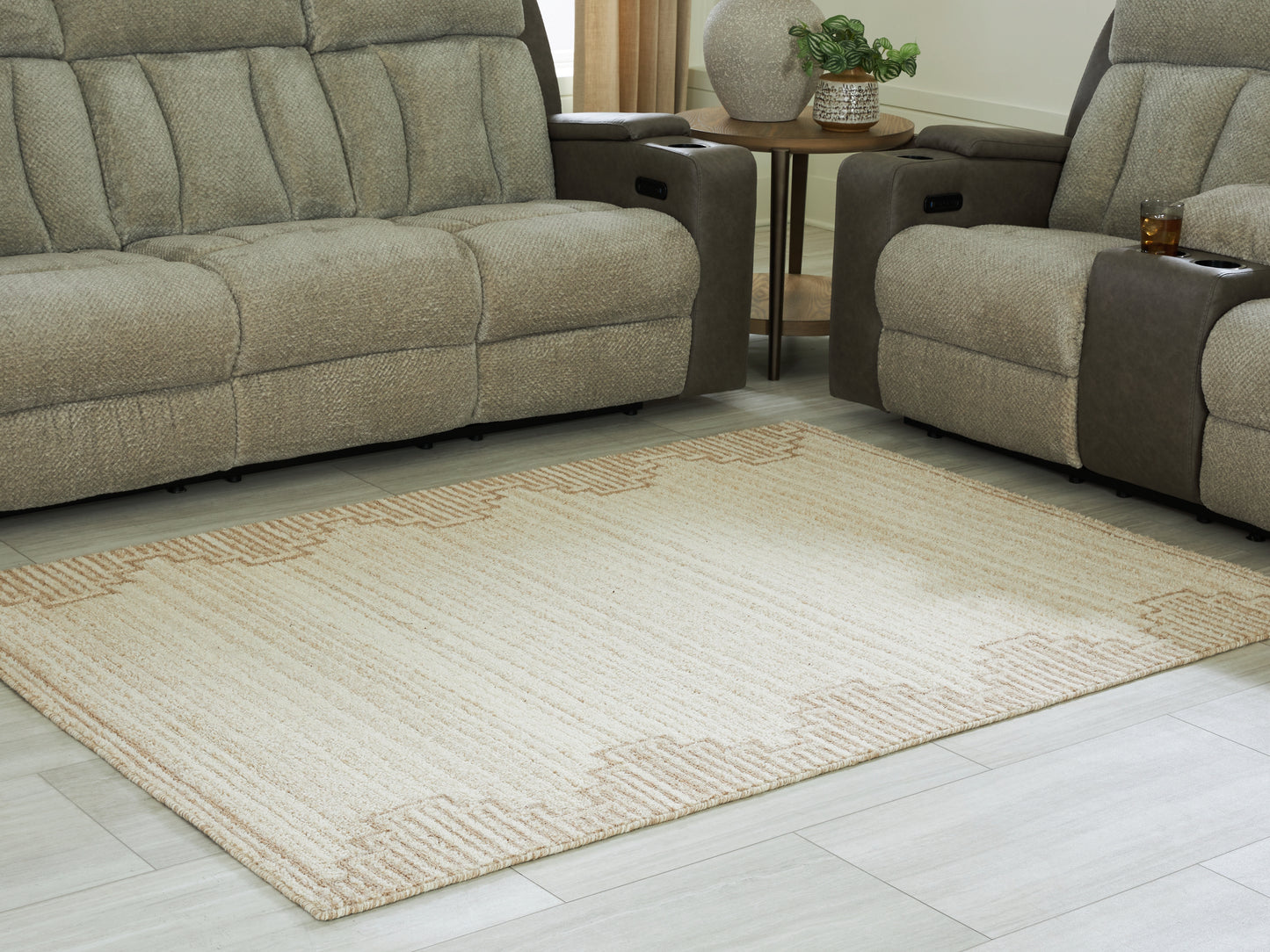 The Furniture Outlets - Ashley Furniture - Emorymore Rug - Medium Rug / Brown/Beige - R407302