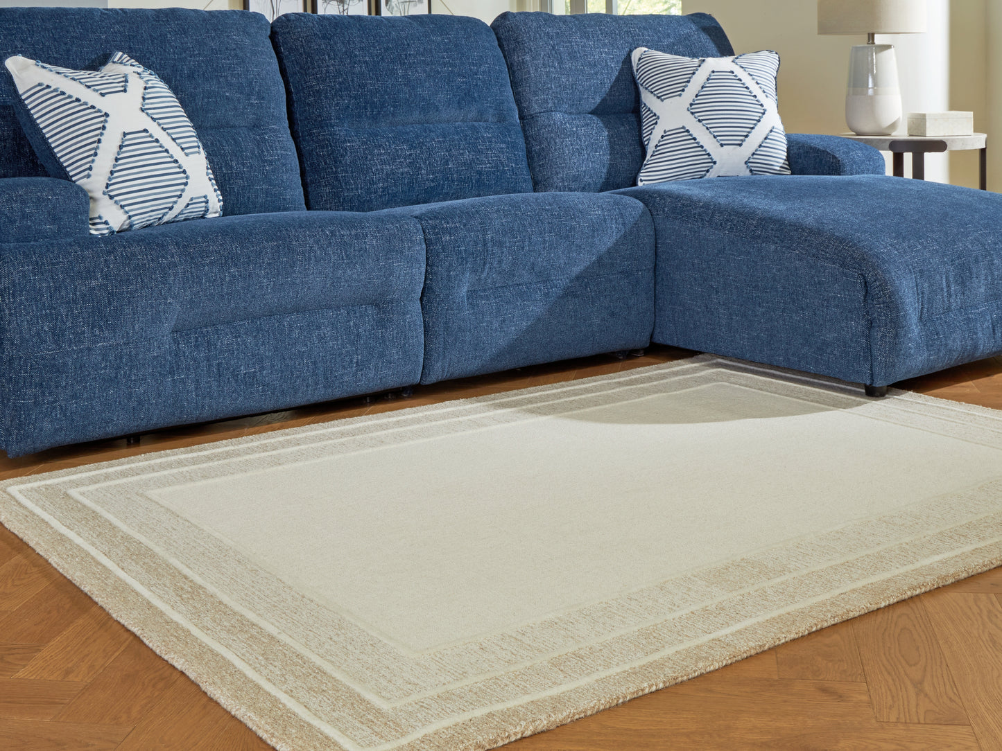 The Furniture Outlets - Ashley Furniture - Teelgan Rug - Medium Rug / Ivory/Tan - R407312