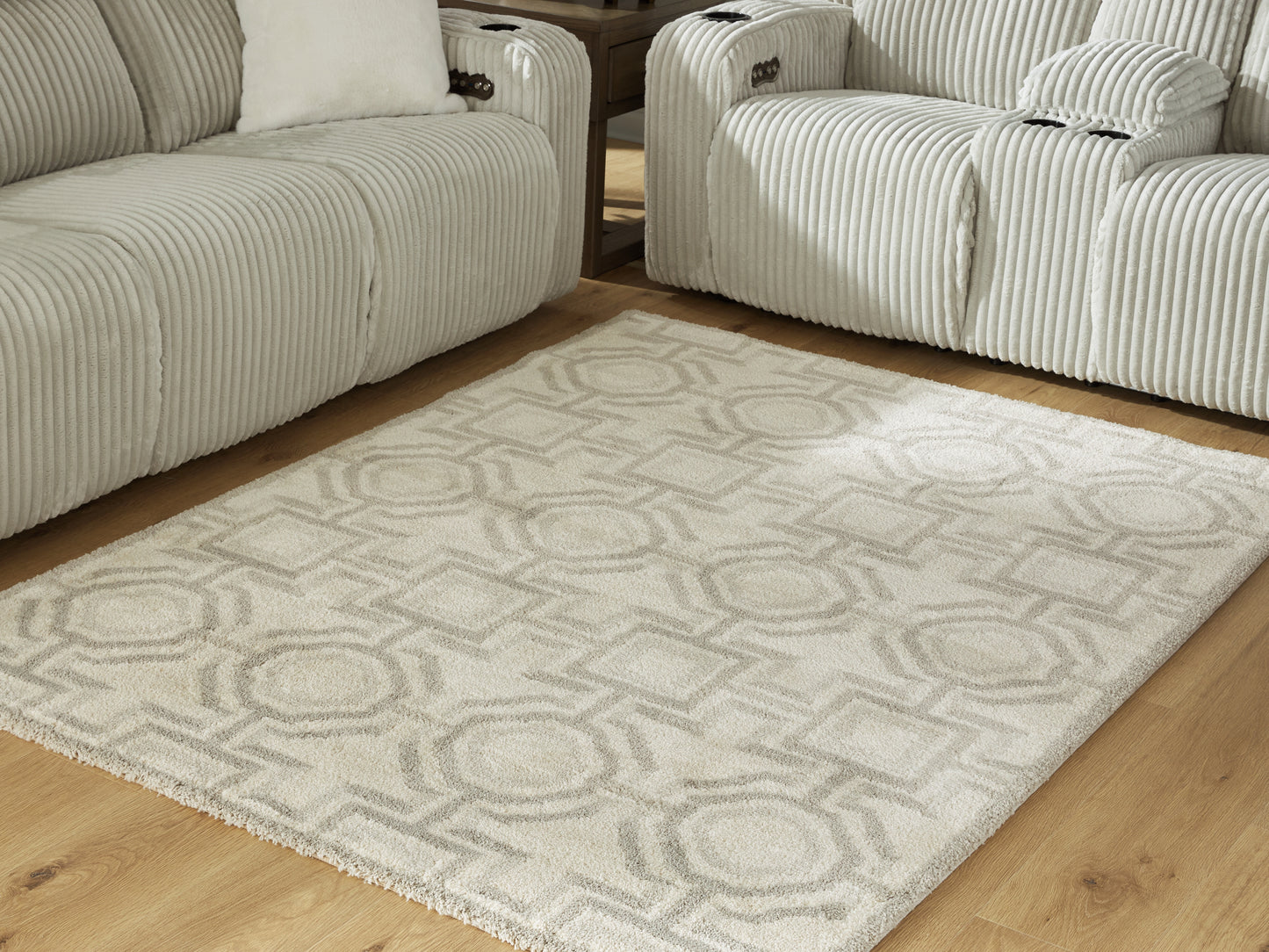 The Furniture Outlets - Ashley Furniture - Maconville Rug - Medium Rug / Ivory/Gray - R407322