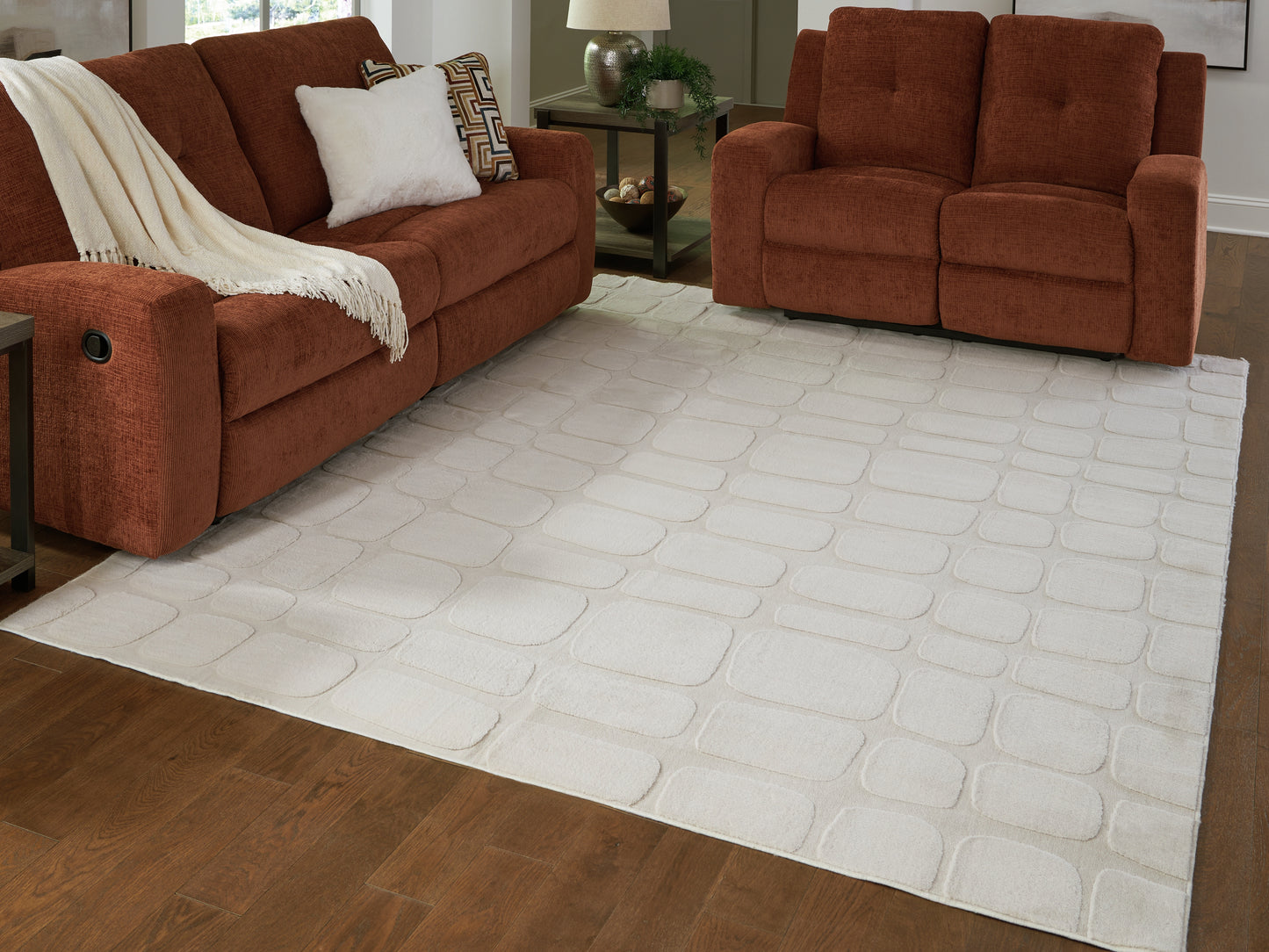 The Furniture Outlets - Ashley Furniture - Malvinsboro Rug - Washable 8' x 10' Area Rug / Sandstone - R407441