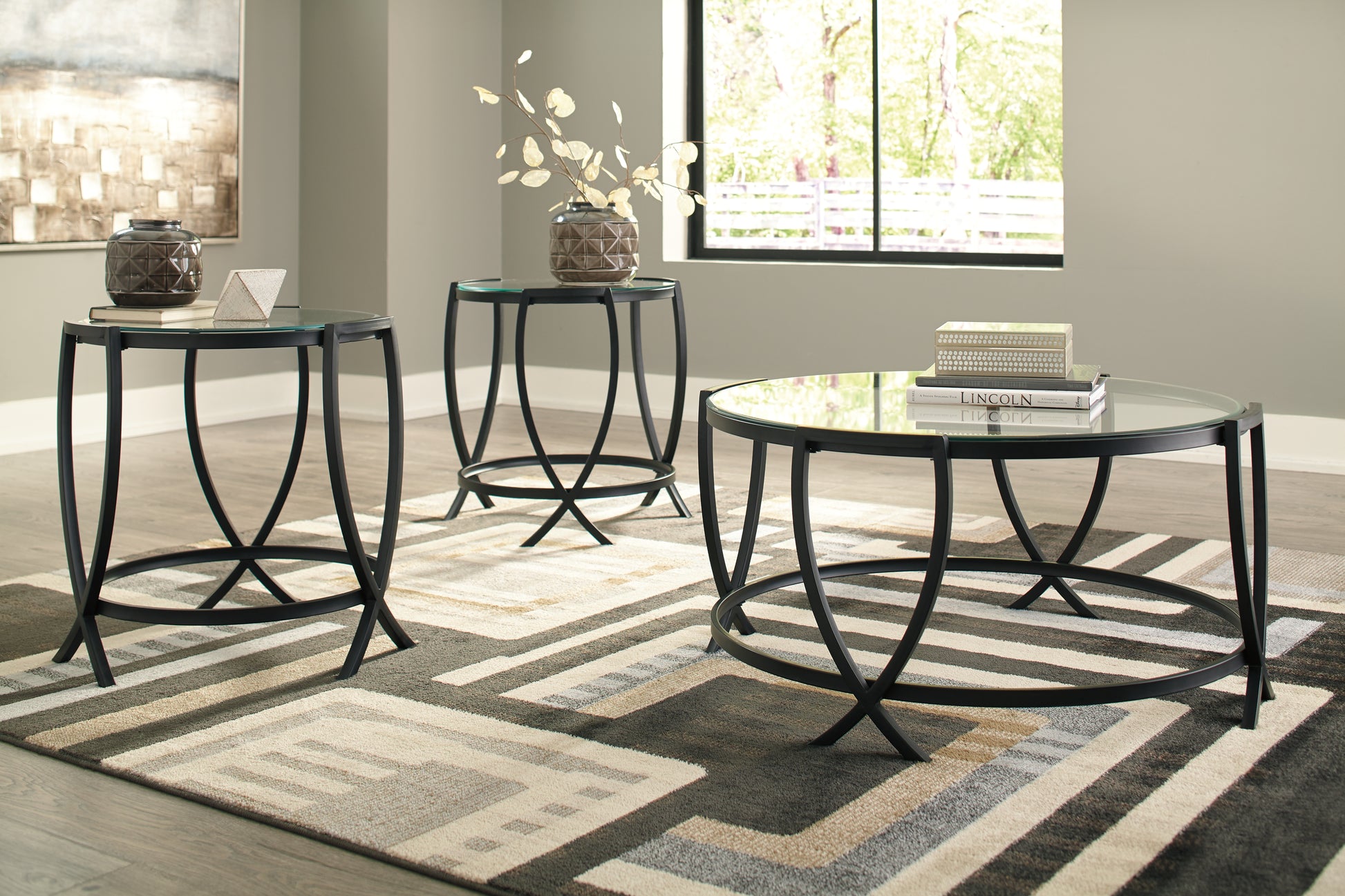 The Furniture Outlets - Ashley Furniture - Tarrin Table (Set of 3) - Occasional Table Set (3/CN) / Black - T115-13