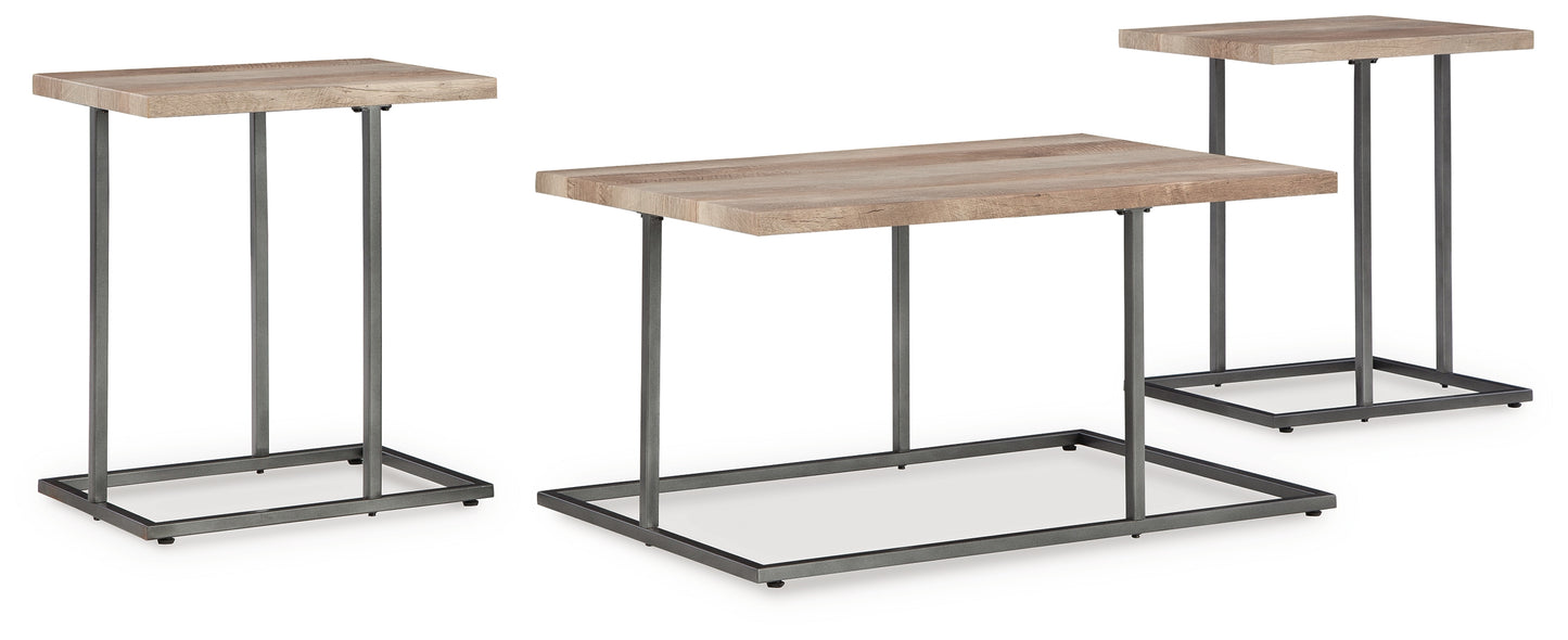 The Furniture Outlets - Ashley Furniture - Albreane Table (Set of 3) - Occasional Table Set (3/CN) / Grayish Brown/Black - T147-13