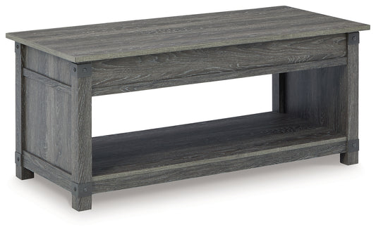 The Furniture Outlets - Ashley Furniture - Freedan Lift-Top Coffee Table - Rect Lift Top Cocktail Table / Grayish Brown - T175-9