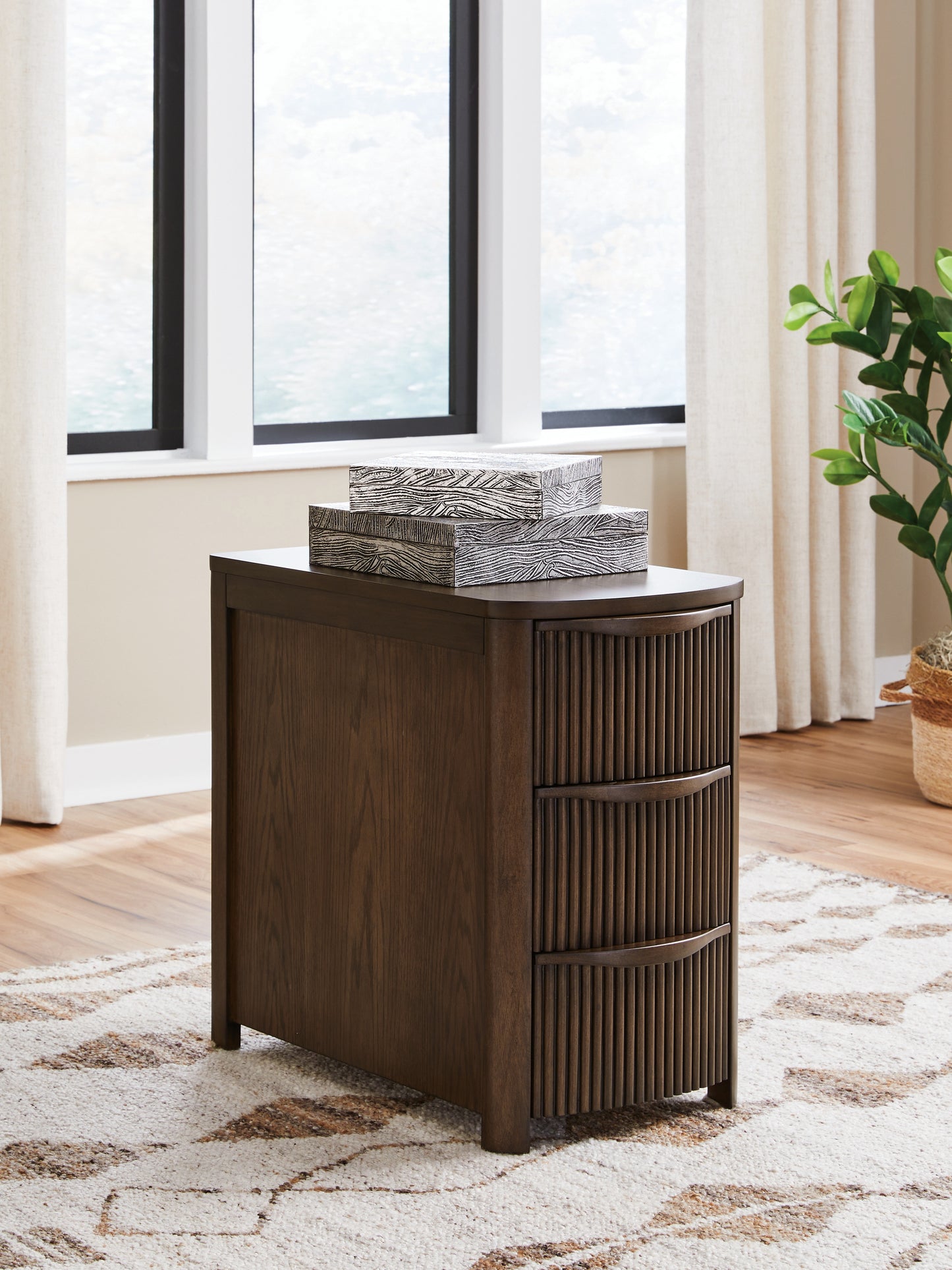 The Furniture Outlets - Ashley Furniture - Camdill Chairside End Table - Chair Side End Table / Dark Brown - T208-217