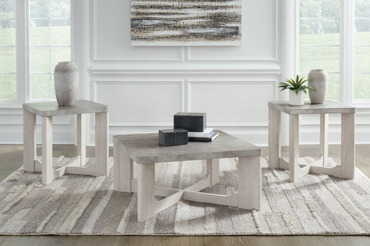 The Furniture Outlets - Ashley Furniture - Garnilly Table (Set of 3) - Occasional Table Set (3/CN) / Whitewash - T247-13