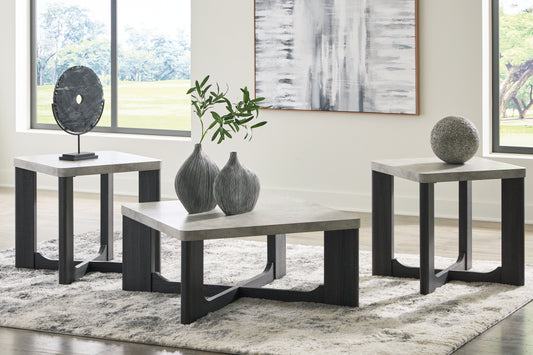 The Furniture Outlets - Ashley Furniture - Sharstorm Table (Set of 3) - Occasional Table Set (3/CN) / Two-tone Gray - T251-13