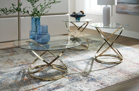 The Furniture Outlets - Ashley Furniture - Crimonti Table (Set of 3) - Occasional Table Set (3/CN) / Champagne - T273-13