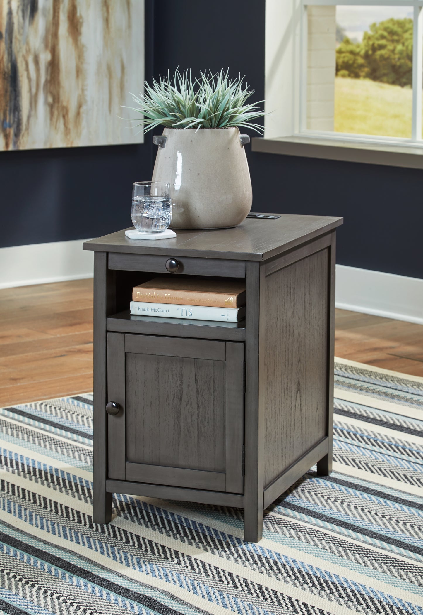 The Furniture Outlets - Ashley Furniture - Treytown Chairside End Table - Chair Side End Table / Gray - T300-317