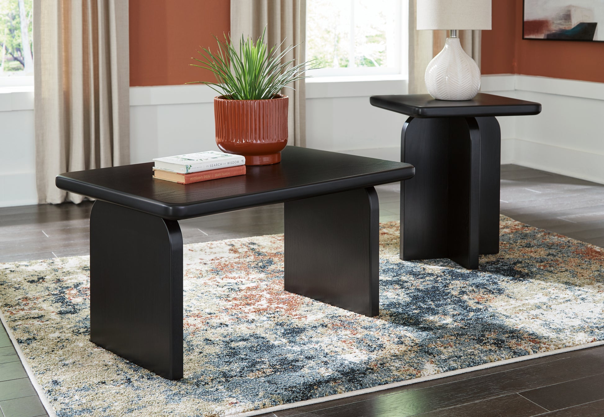 The Furniture Outlets - Ashley Furniture - Mitchalli Table (Set of 2) - Occasional Table Set (Set of 2) / Black - T313-12