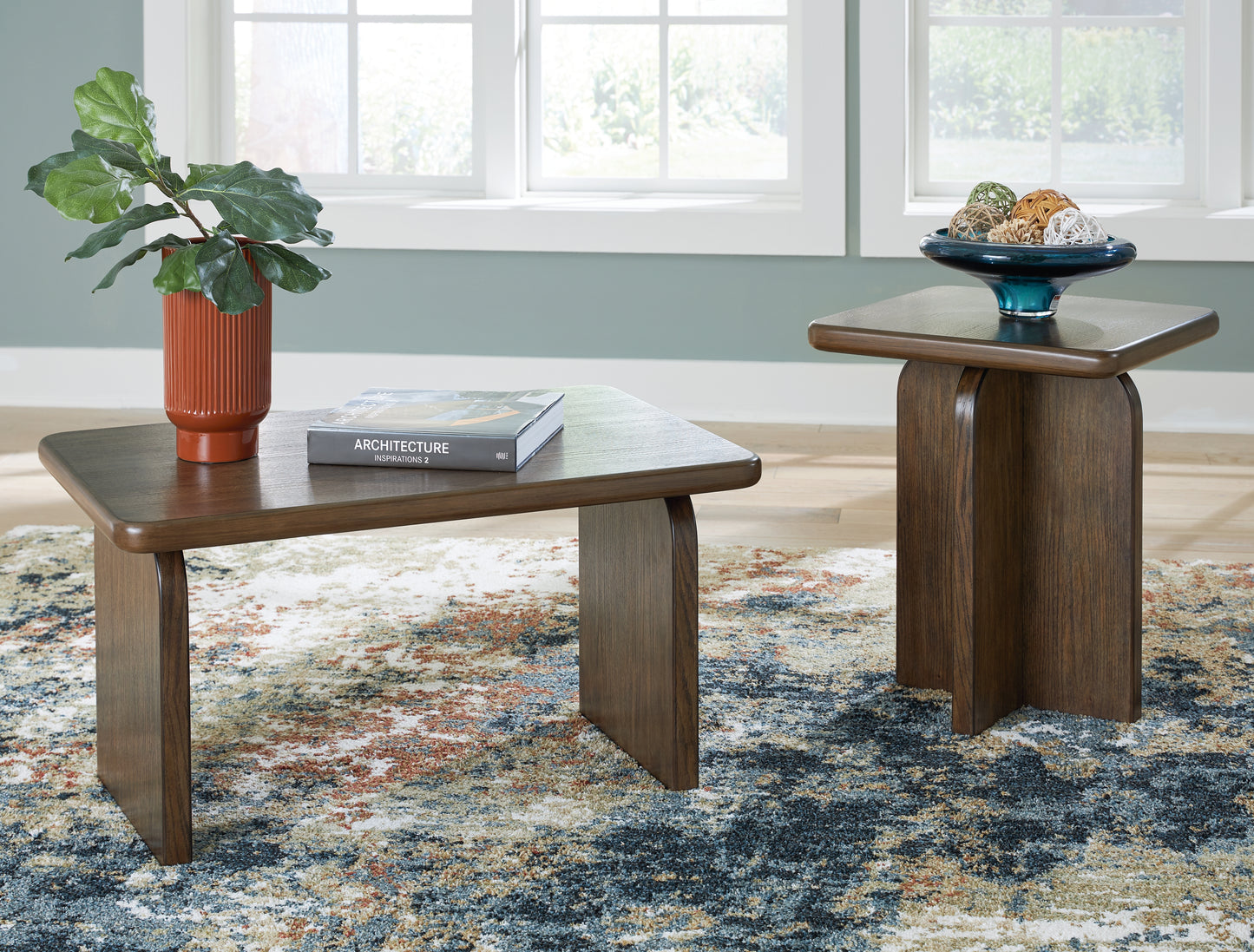 The Furniture Outlets - Ashley Furniture - Shawbeck Table (Set of 2) - Occasional Table Set (Set of 2) / Medium Brown - T315-12