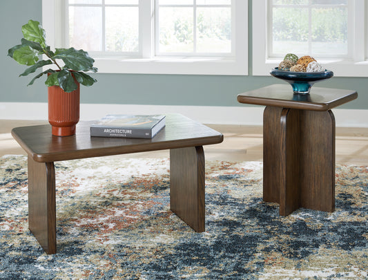 The Furniture Outlets - Ashley Furniture - Shawbeck Table (Set of 2) - Occasional Table Set (Set of 2) / Medium Brown - T315-12