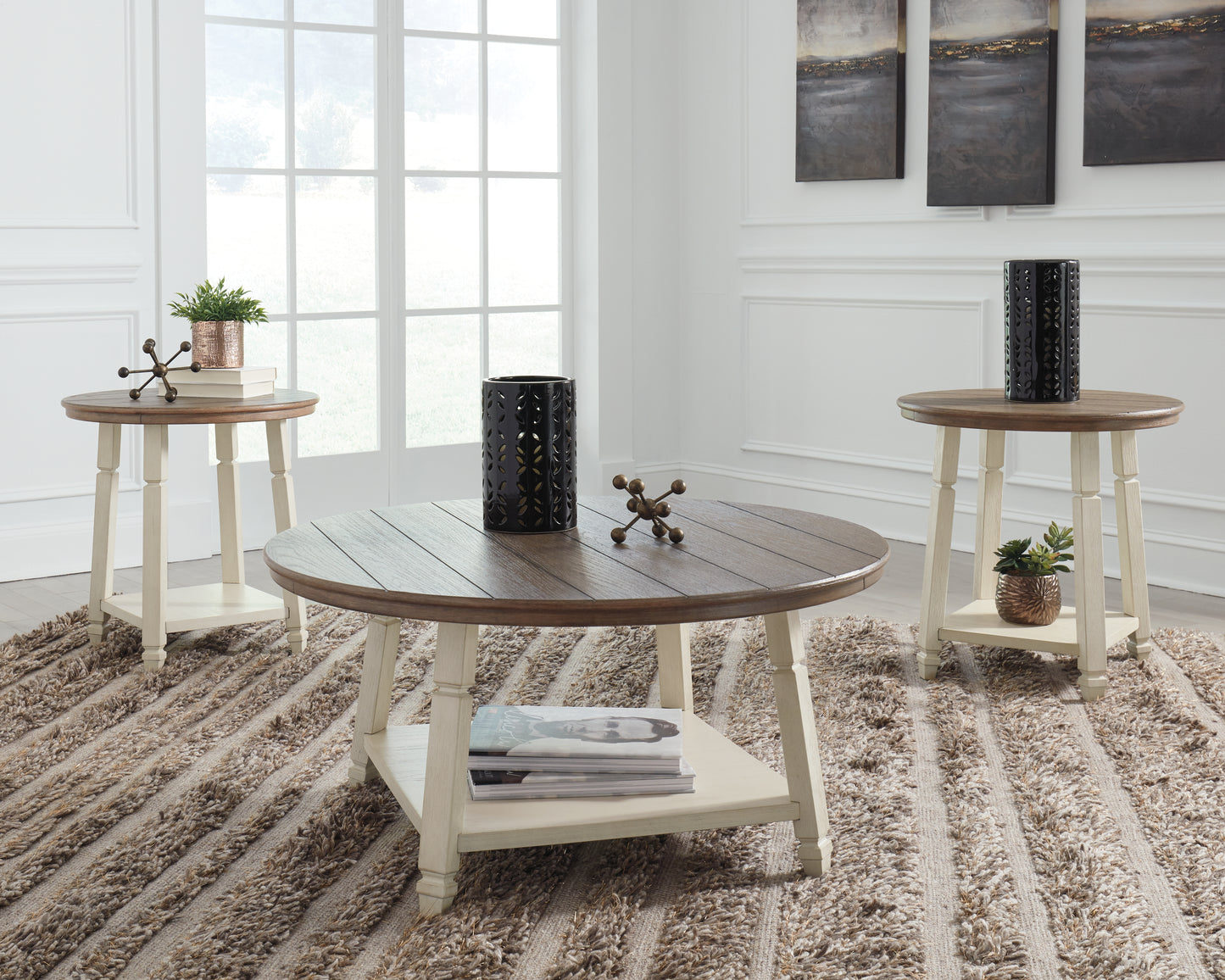 The Furniture Outlets - Ashley Furniture - Bolanbrook Table (Set of 3) - Occasional Table Set (3/CN) / Two-tone - T377-13