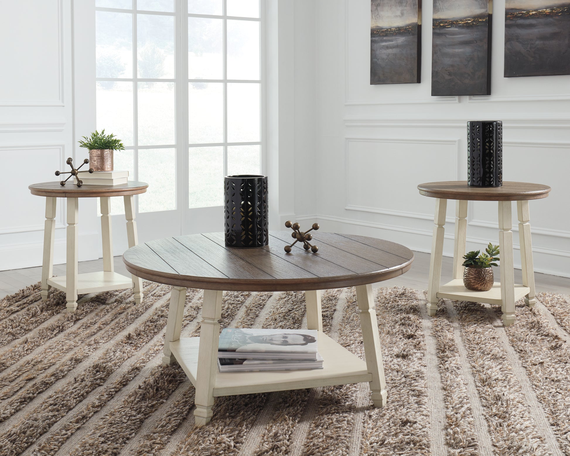 The Furniture Outlets - Ashley Furniture - Bolanbrook Table (Set of 3) - Occasional Table Set (3/CN) / Two-tone - T377-13