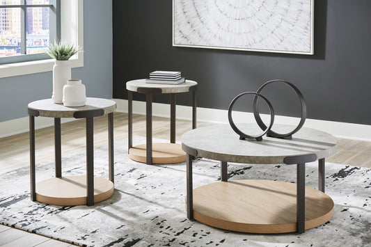 The Furniture Outlets - Ashley Furniture - Darthurst Table (Set of 3) - Occasional Table Set (3/CN) / Light Brown - T383-13