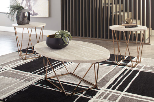 The Furniture Outlets - Ashley Furniture - Tarica Table (Set of 3) - Occasional Table Set (3/CN) / Two-tone - T385-13