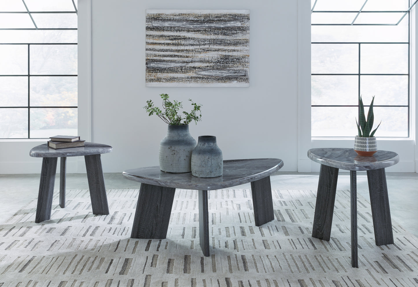 The Furniture Outlets - Ashley Furniture - Bluebond Table (Set of 3) - Occasional Table Set (3/CN) / Gray - T390-13