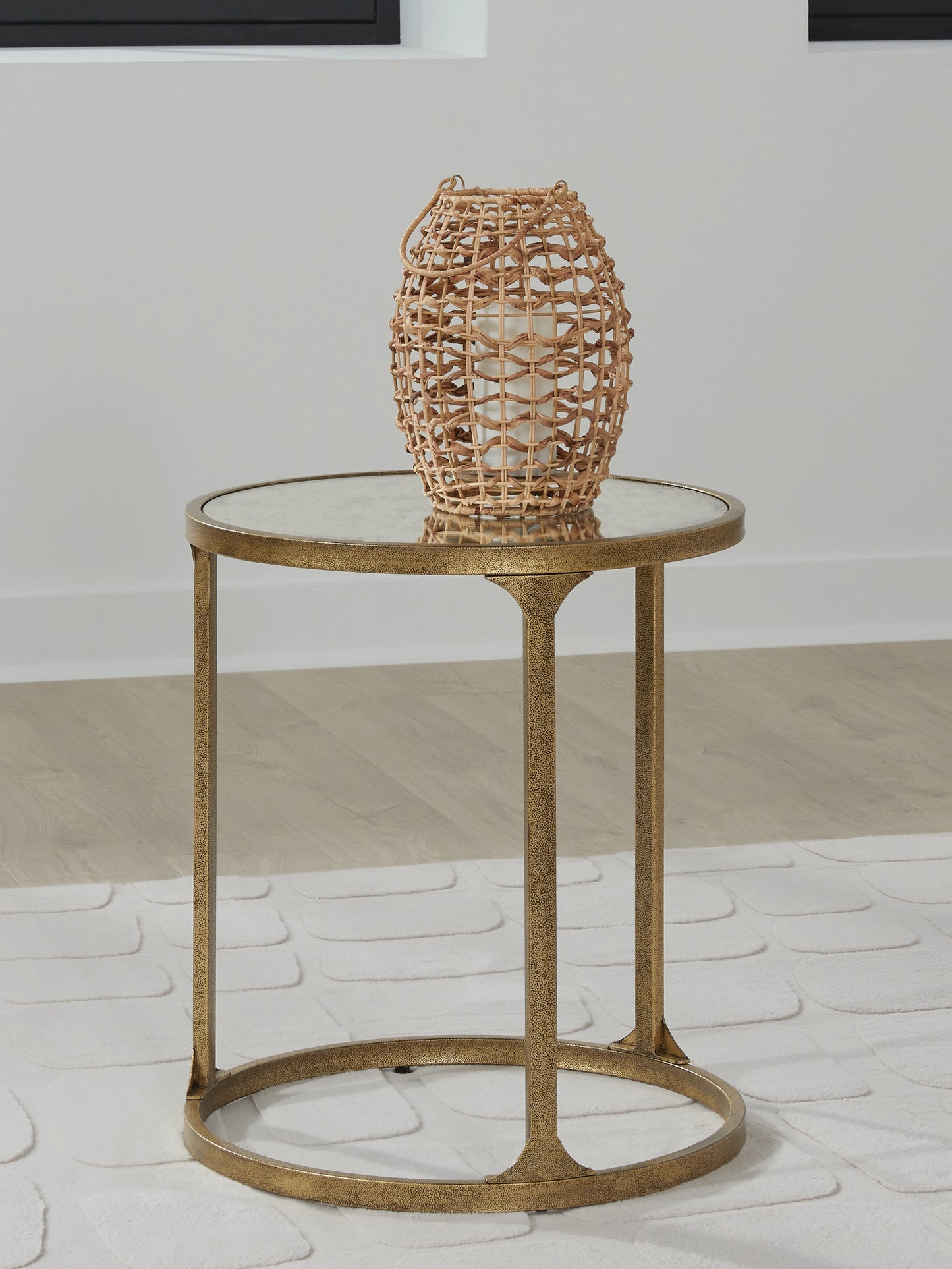 The Furniture Outlets - Ashley Furniture - Korajane End Table - Round End Table / Antique Gold - T399-6