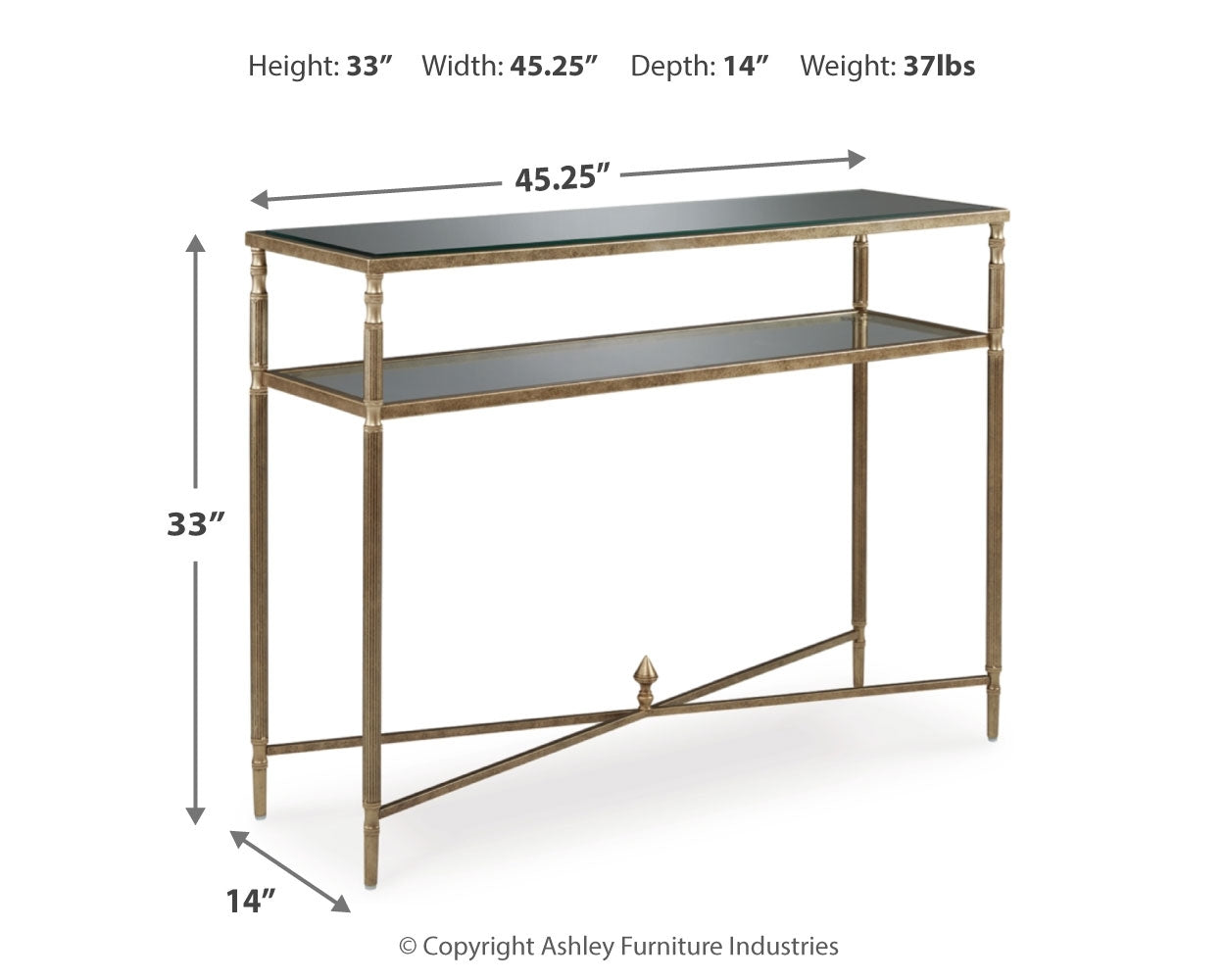 Cloverty Sofa Table