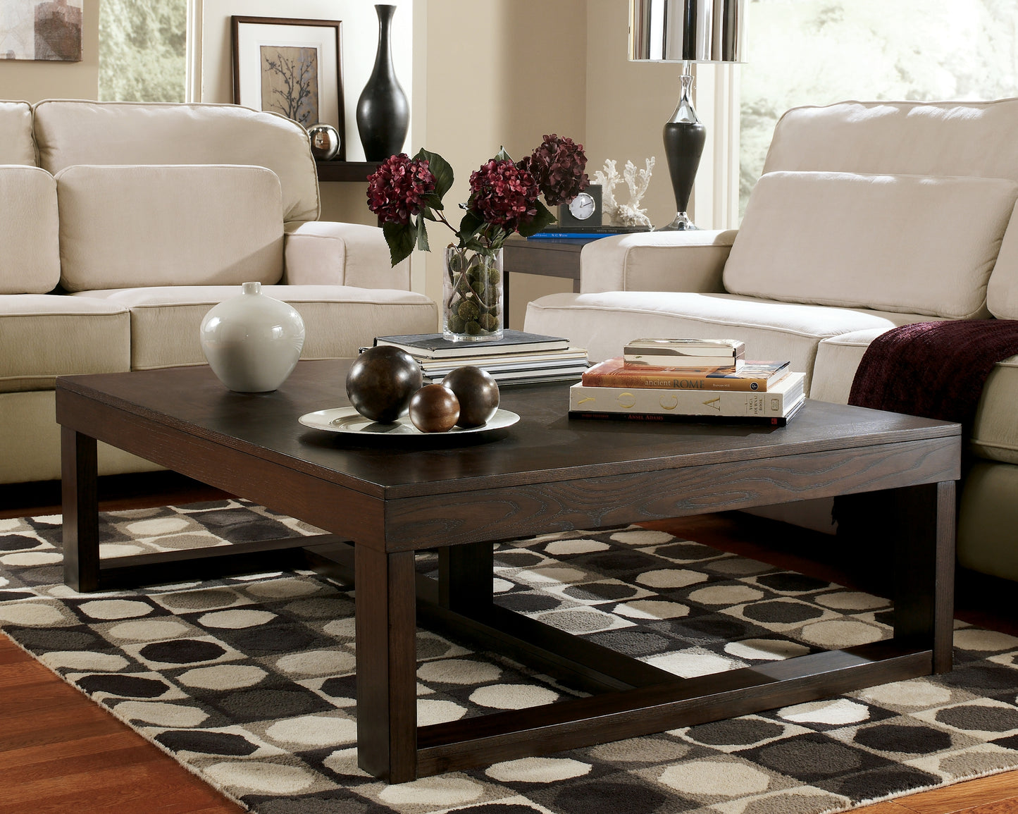 The Furniture Outlets - Ashley Furniture - Watson Coffee Table - Rectangular Cocktail Table / Dark Brown - T481-1