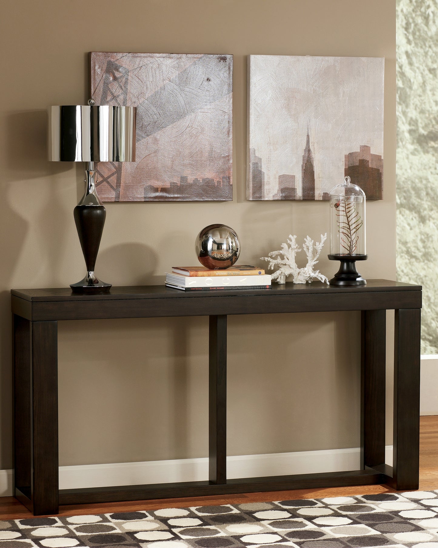 The Furniture Outlets - Ashley Furniture - Watson Sofa/Console Table - Sofa Table / Dark Brown - T481-4