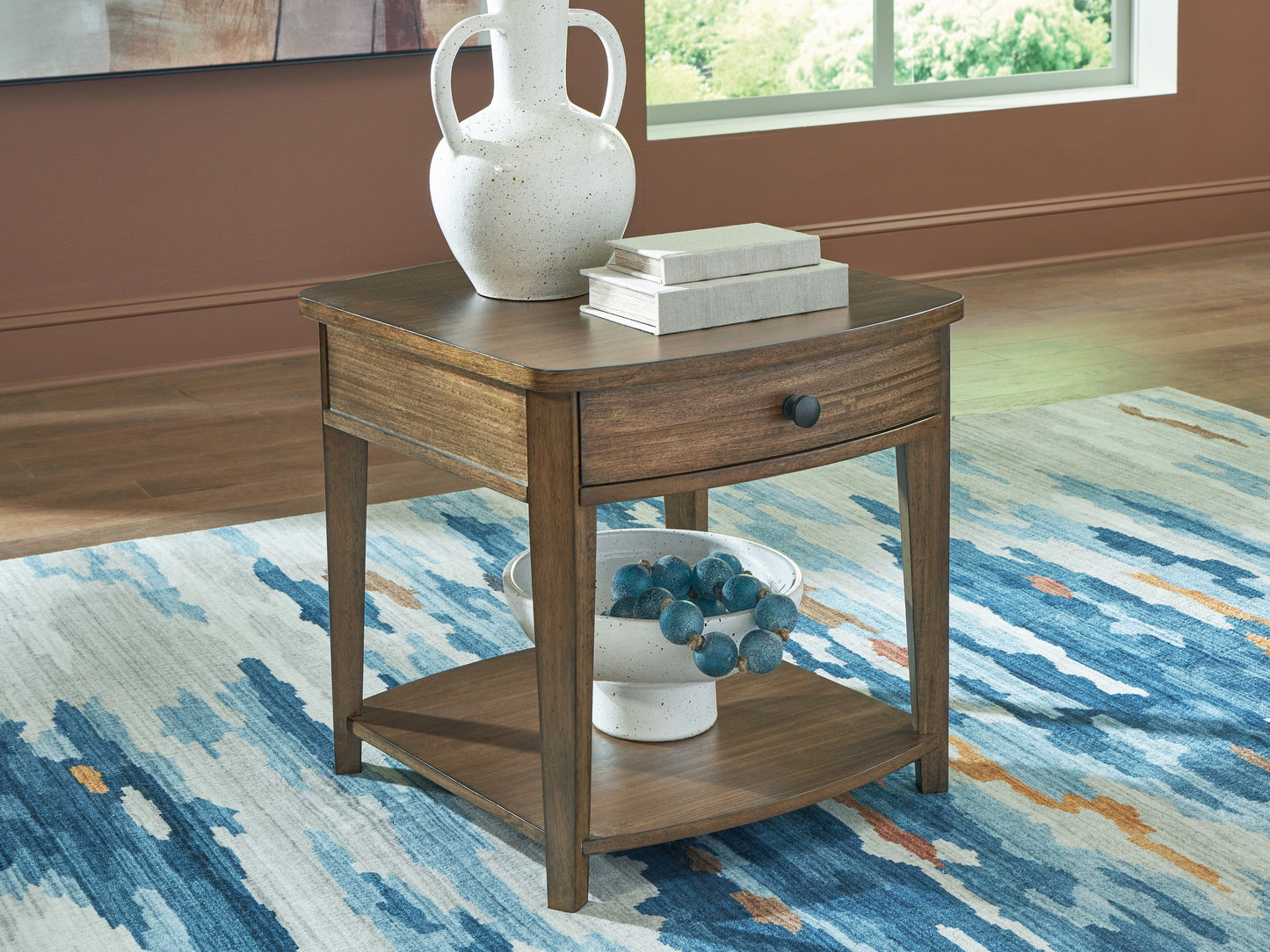 The Furniture Outlets - Ashley Furniture - Burkbyer End Table - Rectangular End Table / Brown - T513-3