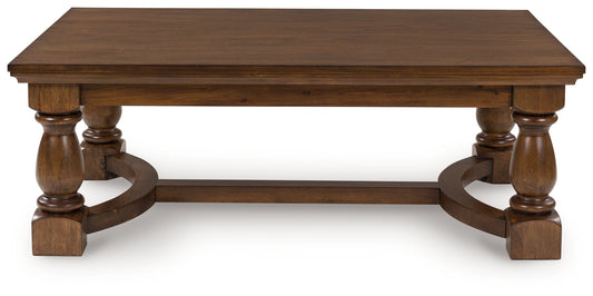 The Furniture Outlets - Ashley Furniture - Sturlayne Coffee Table - Rectangular Cocktail Table / Brown - T609-1