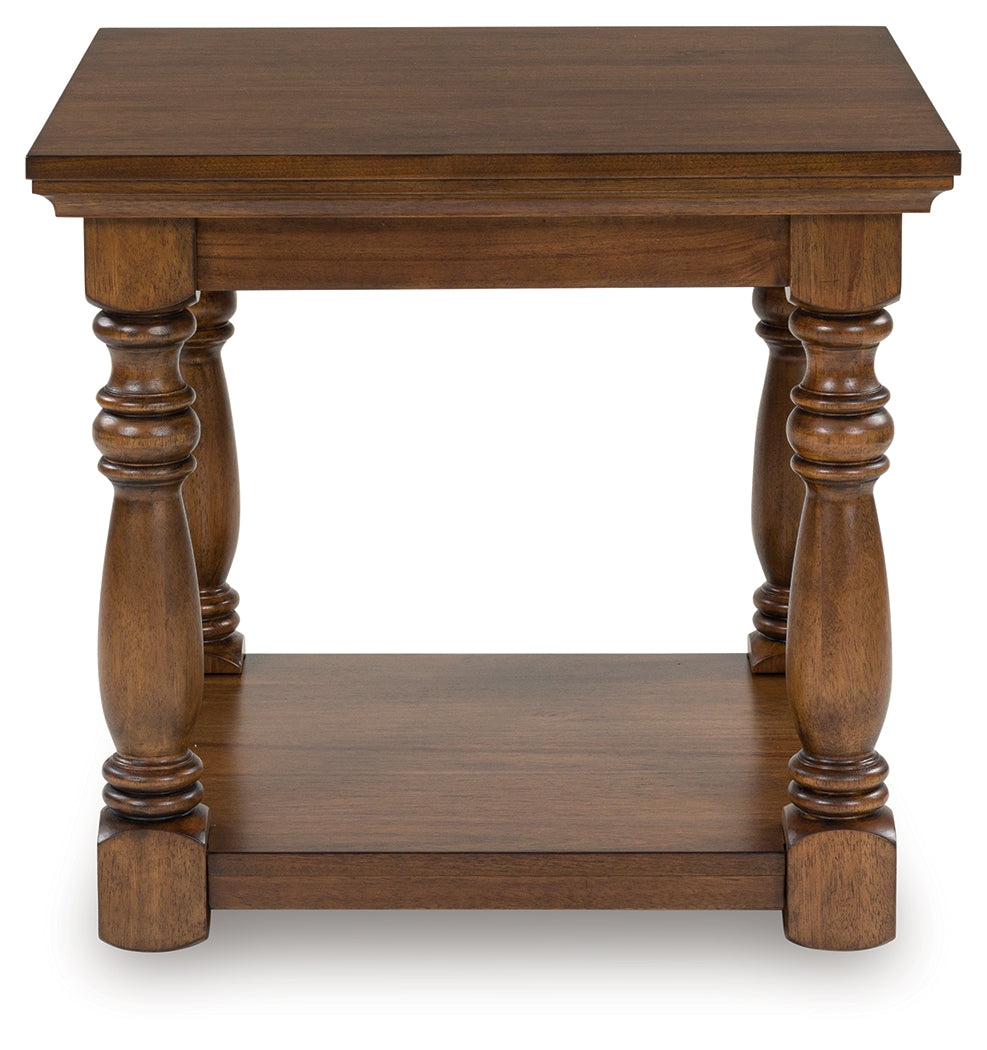 The Furniture Outlets - Ashley Furniture - Sturlayne End Table - Rectangular End Table / Brown - T609-3