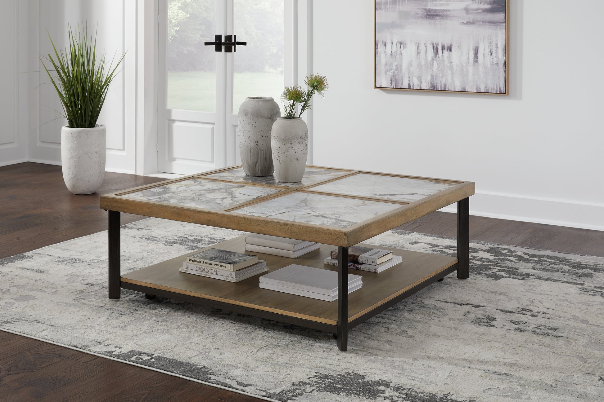 The Furniture Outlets - Ashley Furniture - Montia Coffee Table - Square Cocktail Table / Multi - T632-8