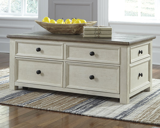 The Furniture Outlets - Ashley Furniture - Bolanburg Coffee Table with Lift Top - Lift Top Cocktail Table / Two-tone - T637-20