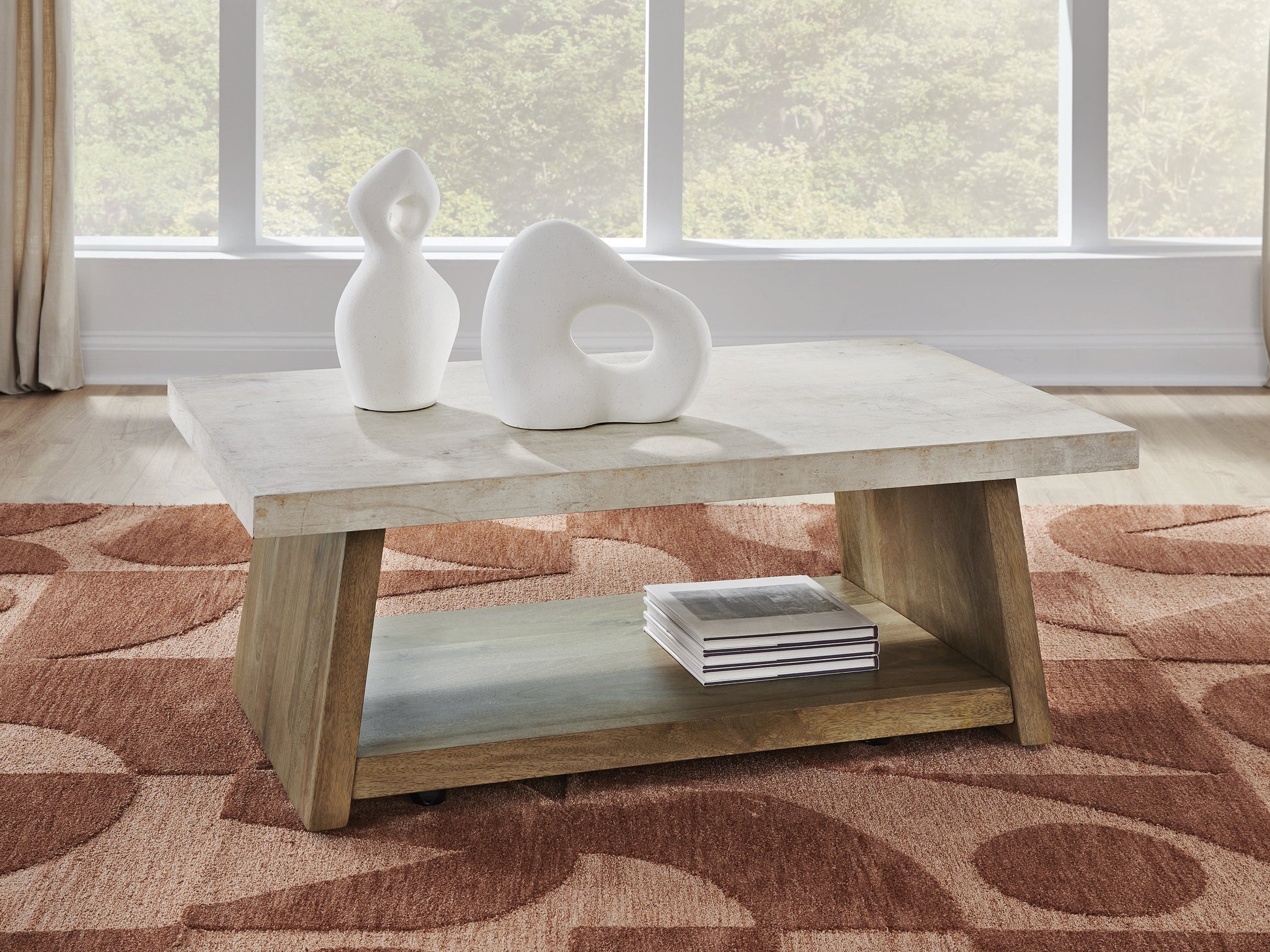 The Furniture Outlets - Ashley Furniture - Brendalhouse Coffee Table - Rectangular Cocktail Table / Light Brown - T642-1