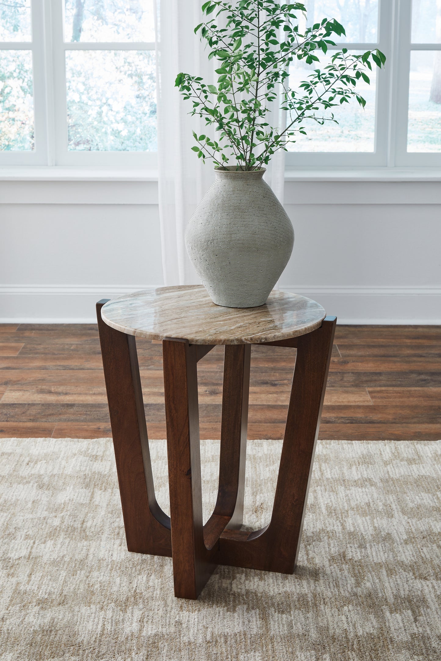 The Furniture Outlets - Ashley Furniture - Tanidore End Table - Round End Table / Warm Brown - T667-6