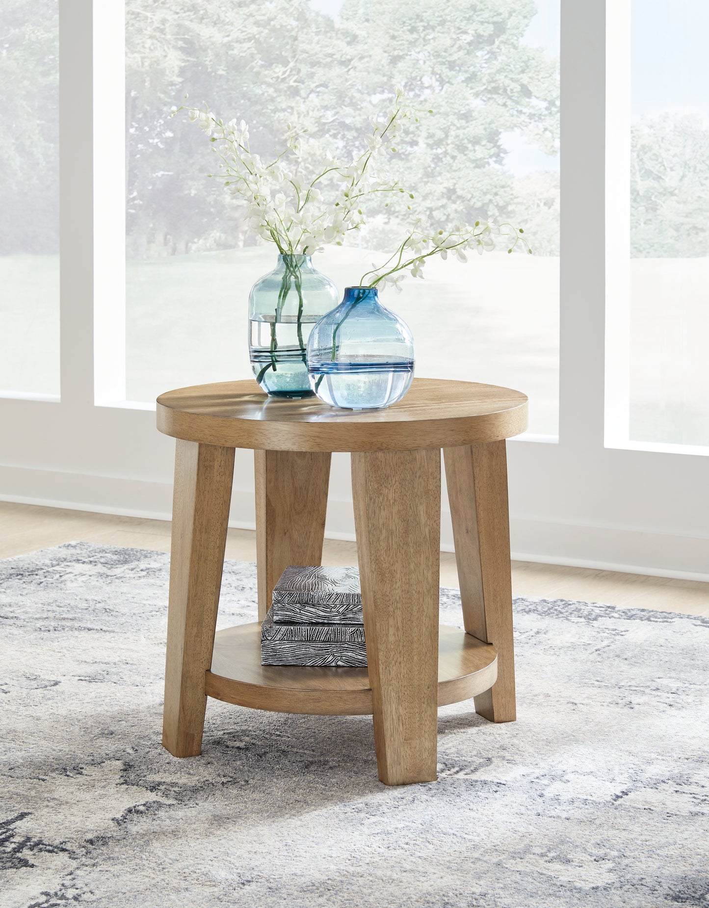 The Furniture Outlets - Ashley Furniture - Kristiland End Table - Round End Table / Light Brown - T674-6
