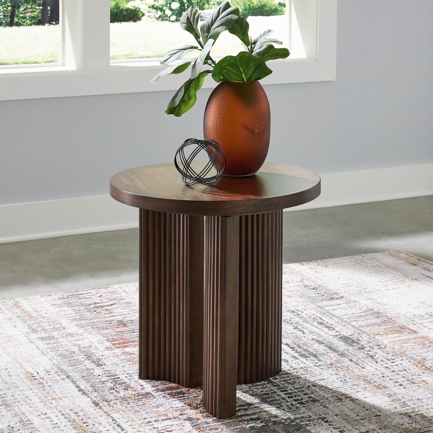 The Furniture Outlets - Ashley Furniture - Korestone End Table - Rectangular End Table / Dark Brown - T438-3