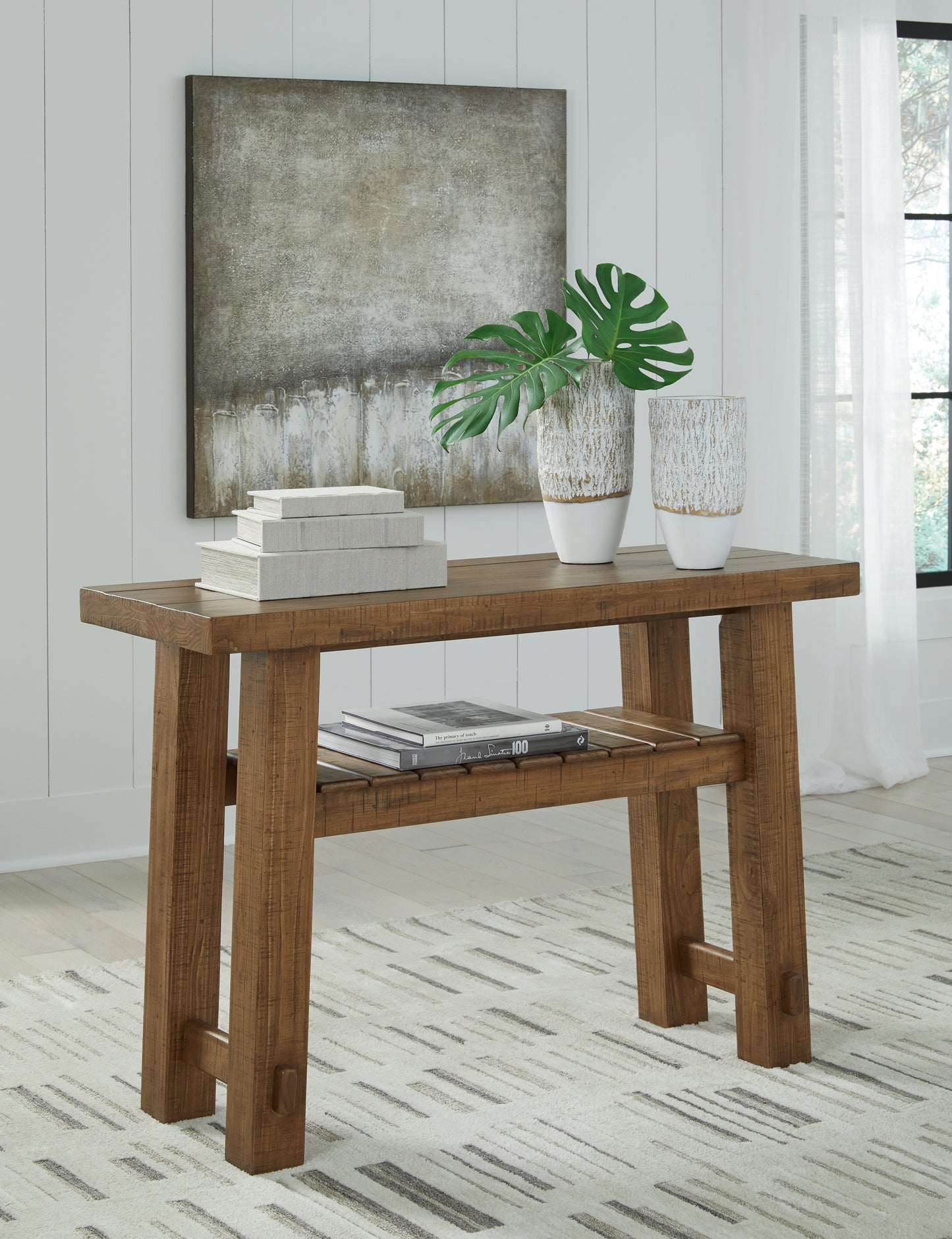 The Furniture Outlets - Ashley Furniture - Mackifeld Sofa Table - Sofa Table / Warm Brown - T724-4