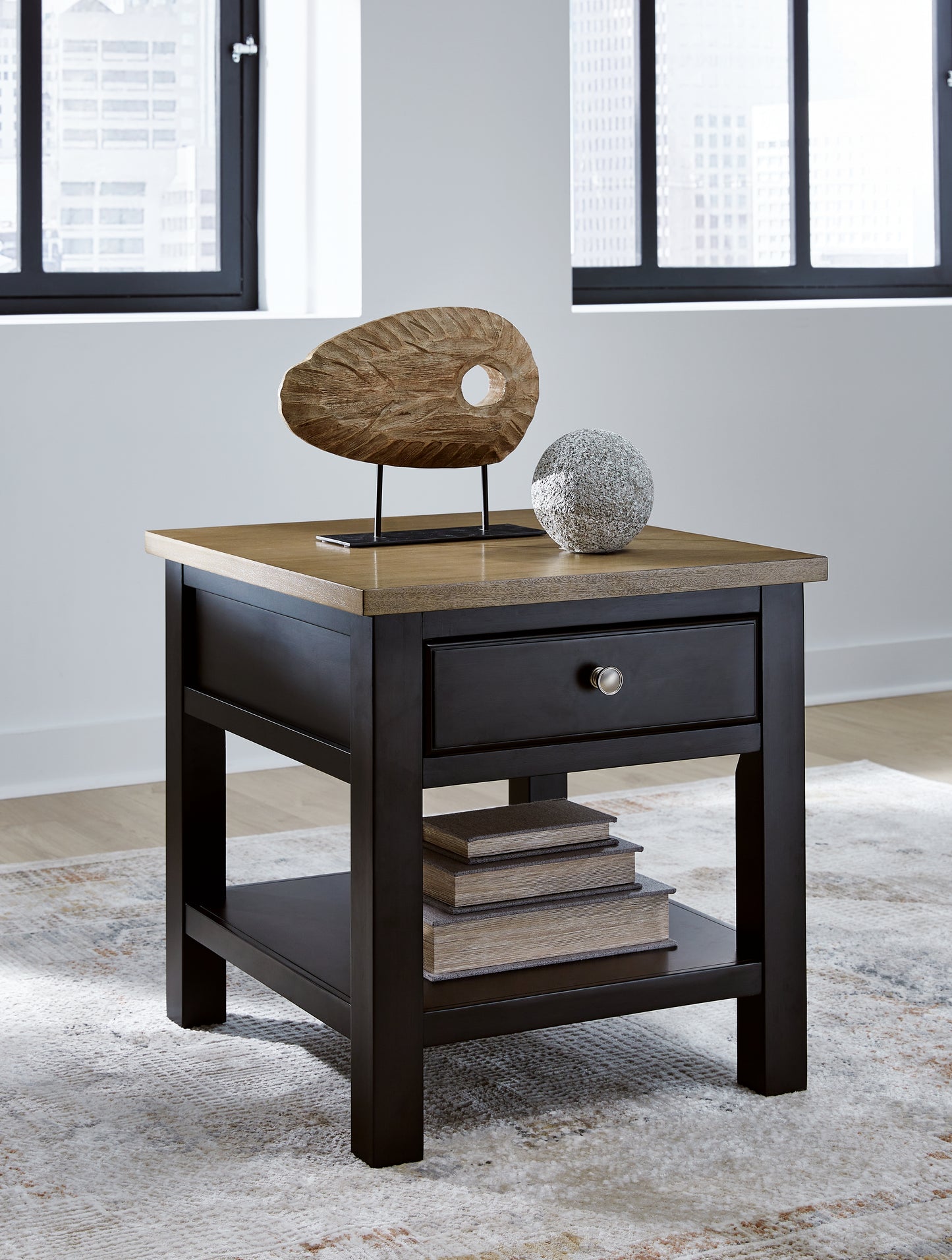 The Furniture Outlets - Ashley Furniture - Drazmine End Table - Rectangular End Table / Brown - T734-3