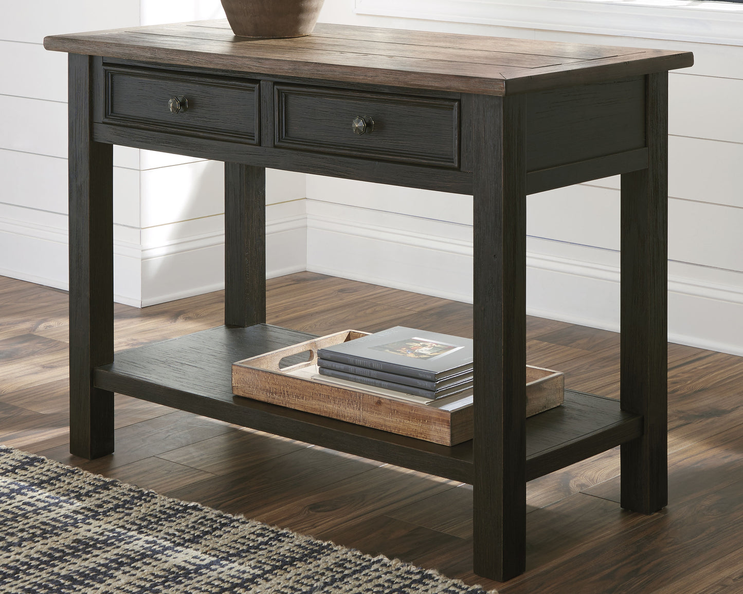 The Furniture Outlets - Ashley Furniture - Tyler Creek Sofa/Console Table - Sofa Table / Grayish Brown/Black - T736-4