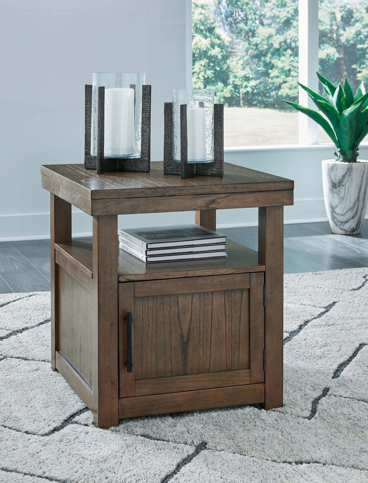 The Furniture Outlets - Ashley Furniture - Boardernest End Table - Rectangular End Table / Brown - T738-3