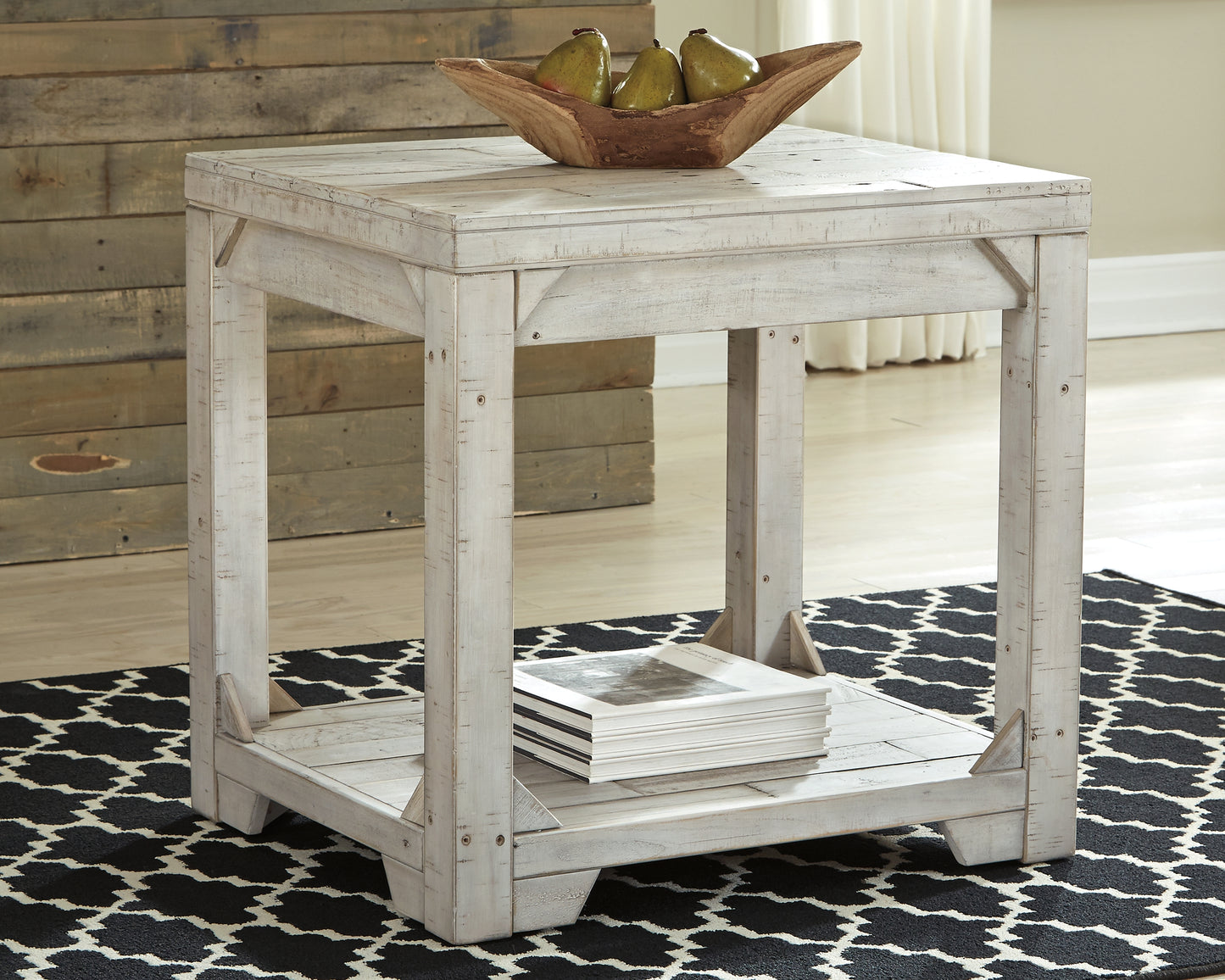 The Furniture Outlets - Ashley Furniture - Fregine End Table - Rectangular End Table / Whitewash - T755-3