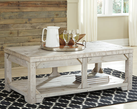 The Furniture Outlets - Ashley Furniture - Fregine Coffee Table with Lift Top - Lift Top Cocktail Table / Whitewash - T755-9